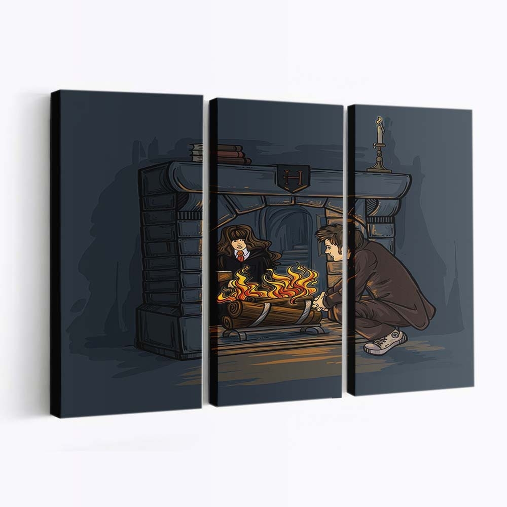 Die Hexe im Kamin Leinwandbilder - Wanddeko the witch in the fireplace standard v2