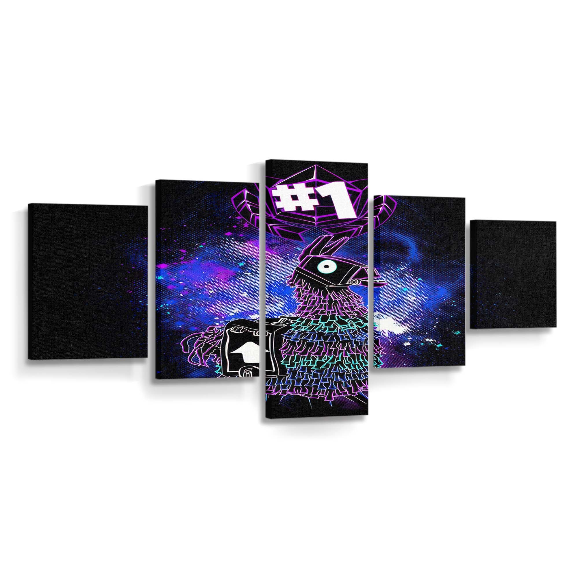 Lama-Kunst Leinwandbilder - Wanddeko 5 llama art standard v2