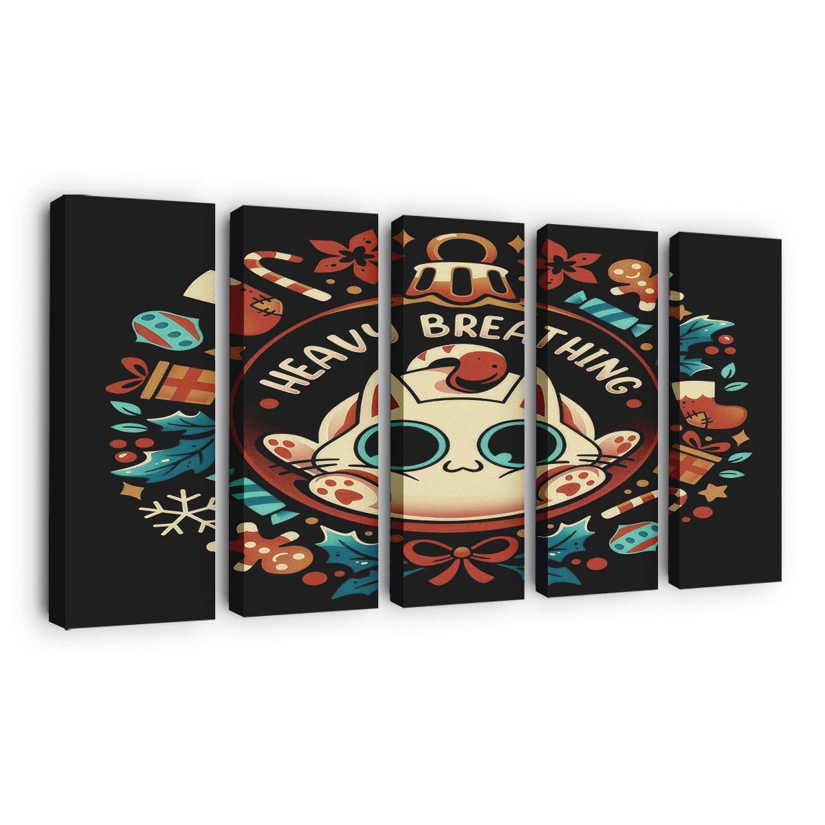 Katzensichere Weihnachten Leinwandbilder - Wanddeko cat proof christmas standard v2