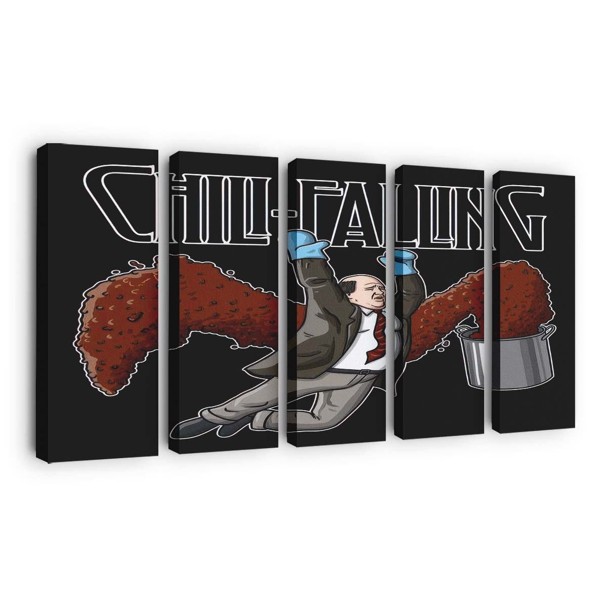 Fallendes Chili Leinwandbilder - Wanddeko chili falling standard v2