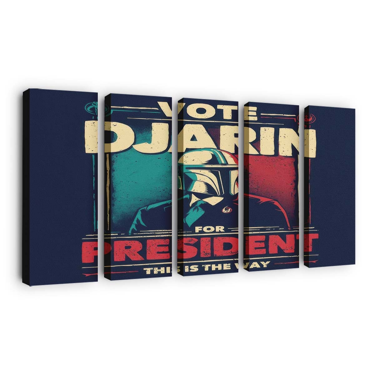 Djarin für Präsident Leinwandbilder - Wanddeko djarin for president standard v2
