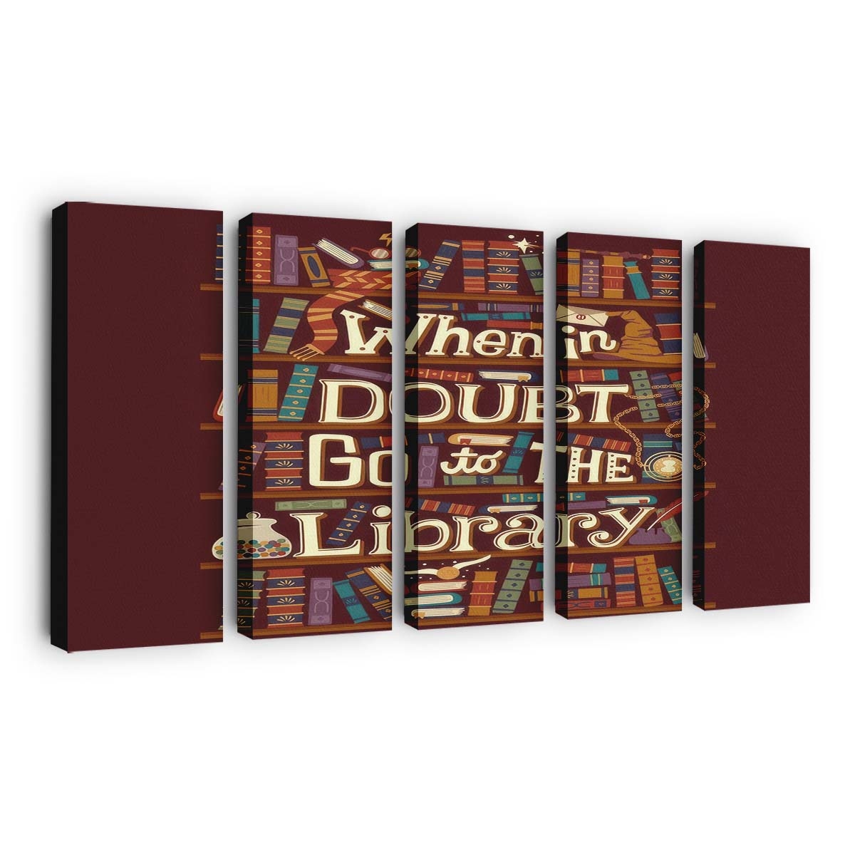 Geh in die Bibliothek Leinwandbilder - Wanddeko go to the library standard v2