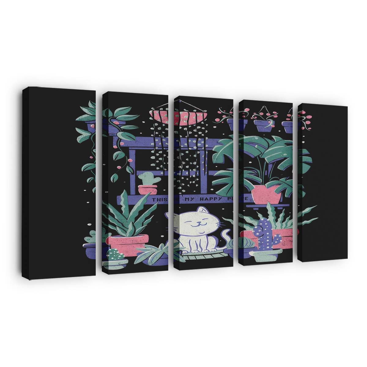 Glücklicher Ort Leinwandbilder - Wanddeko happy place standard v2