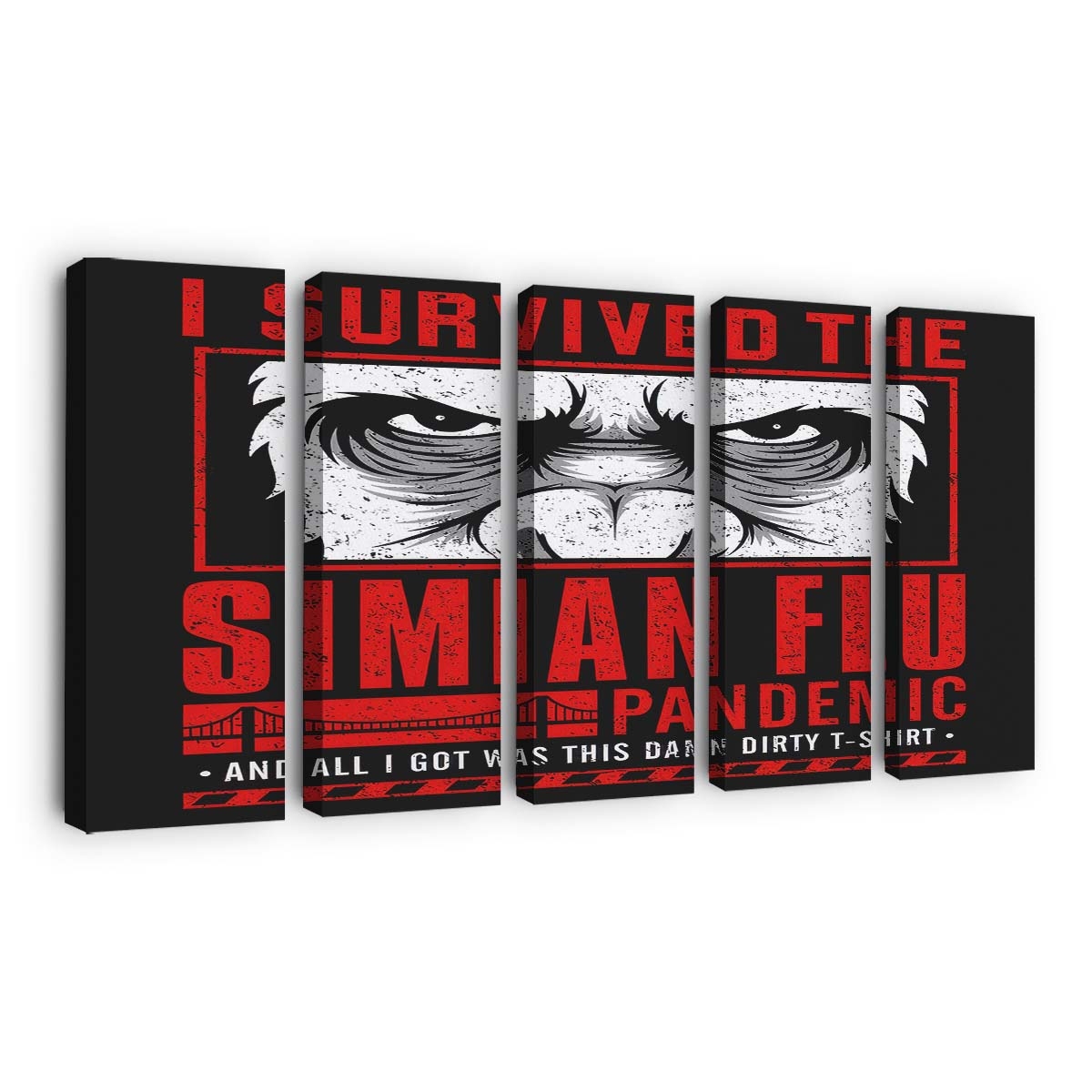 Ich habe die Simianische Grippe überlebt Leinwandbilder - Wanddeko i survived the simian flu standard v2