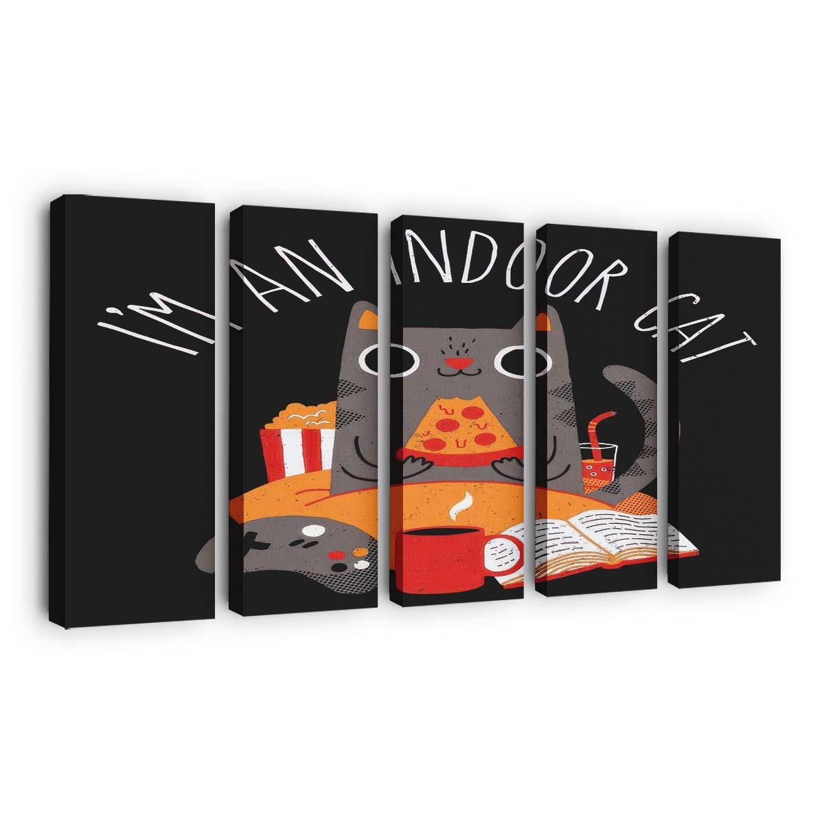 Innen Katze Leinwandbilder - Wanddeko indoor cat standard v2