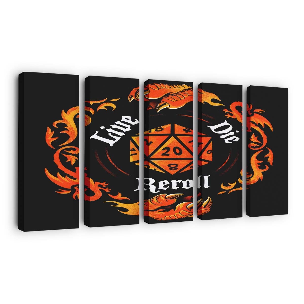 Live Die Reroll Leinwandbilder - Wanddeko live die reroll standard v2