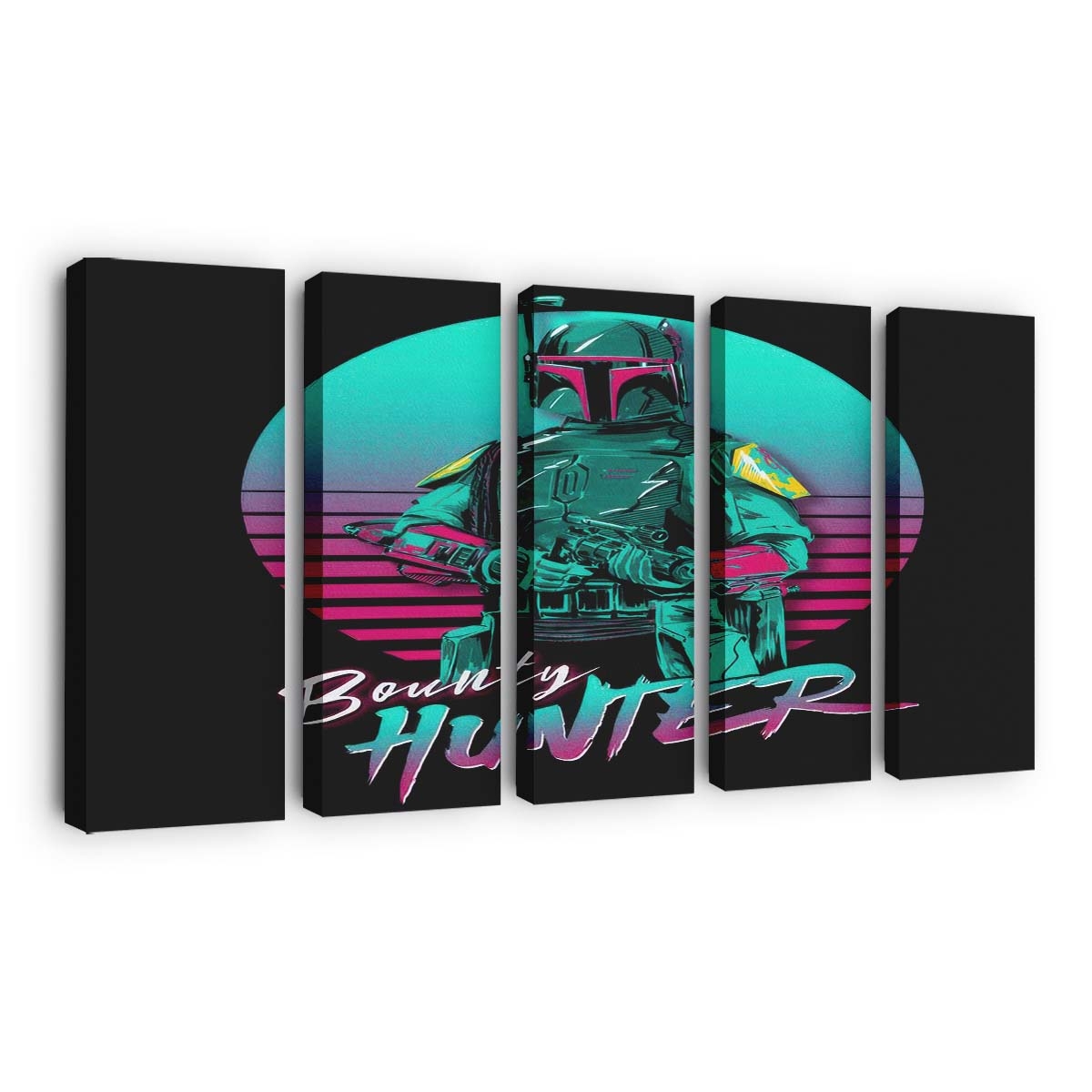 Neon Kopfgeldjäger Leinwandbilder - Wanddeko neon bounty hunter standard v2
