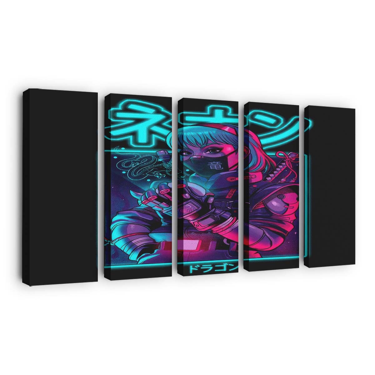 Neon-Drache Leinwandbilder - Wanddeko neon dragon standard v2