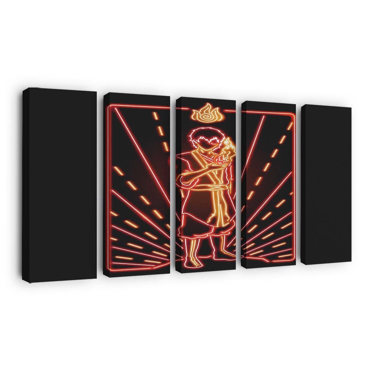 Neon Feuer Leinwandbilder - Wanddeko neon fire standard v2