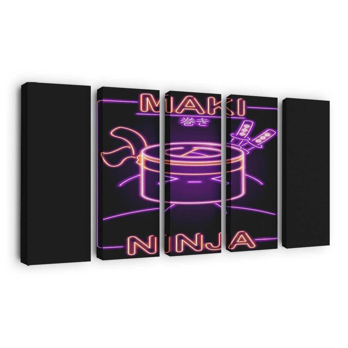 Neon Maki-ninja Leinwandbilder - Wanddeko neon maki ninja standard v2