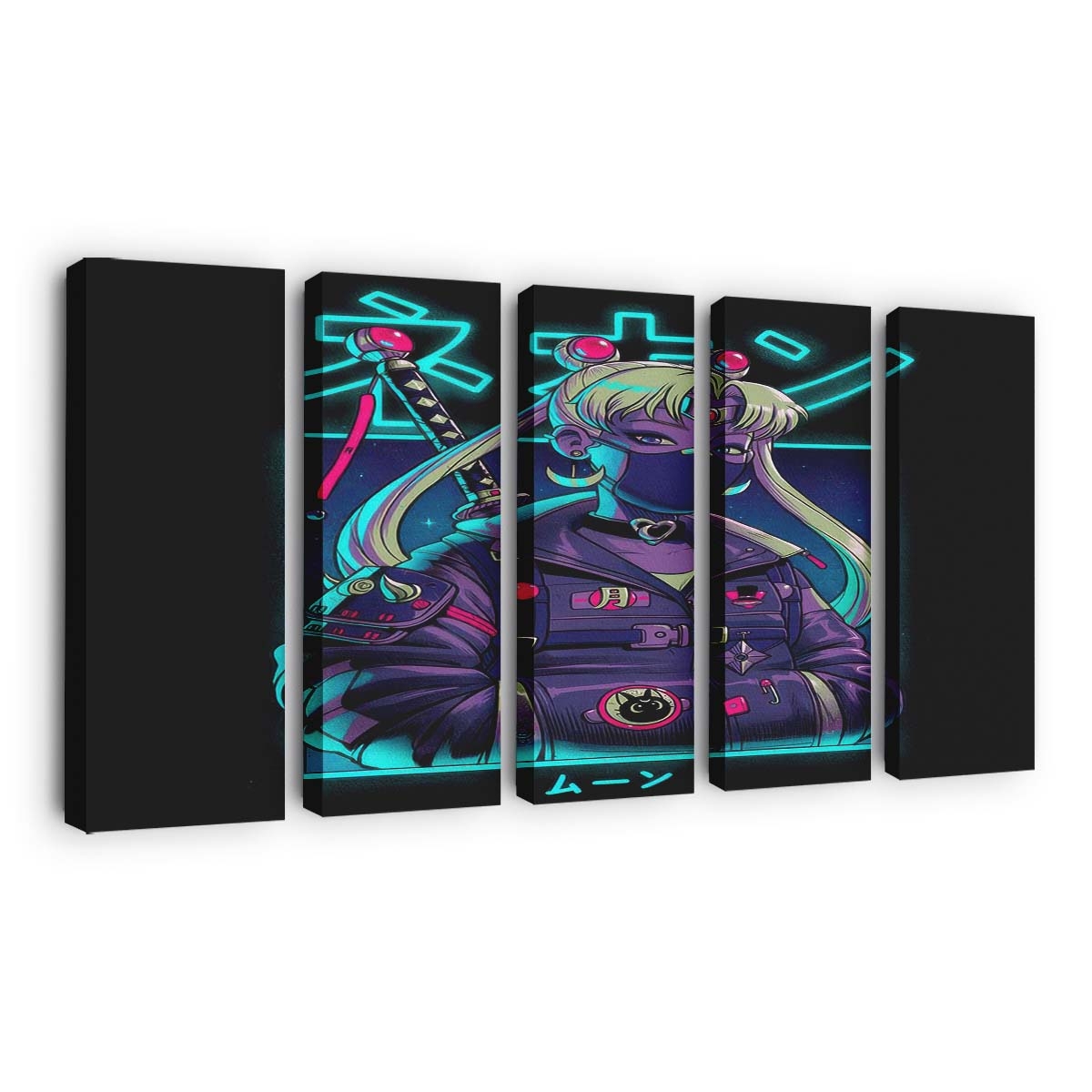 Neon Mond Leinwandbilder - Wanddeko neon moon standard v2