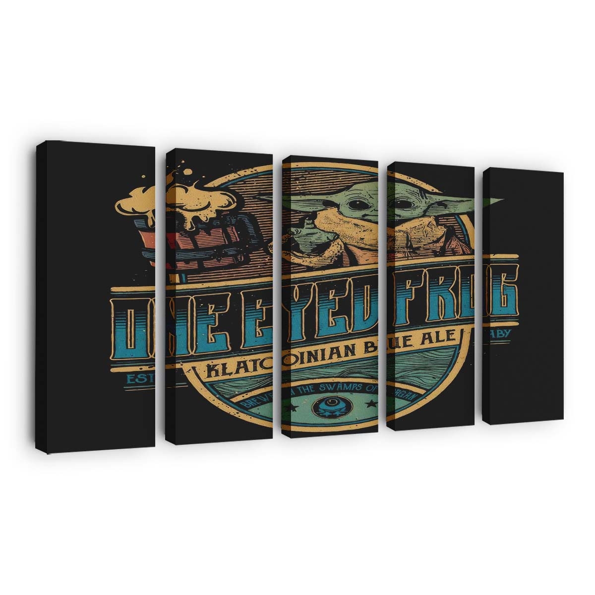 Einäugiges Frosch-Ale Leinwandbilder - Wanddeko one eyed frog ale standard v2