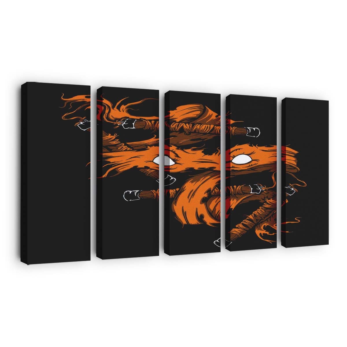 Orange Wut Leinwandbilder - Wanddeko orange rage standard v2