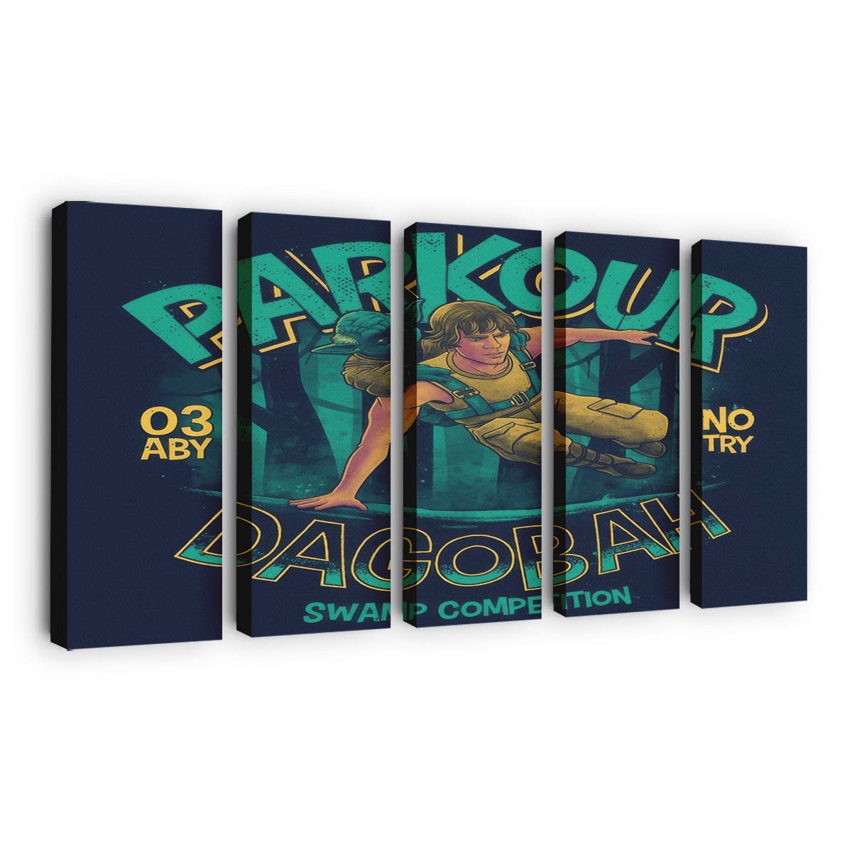 Parkour Sumpf Wettbewerb Leinwandbilder - Wanddeko parkour swamp competition standard v2