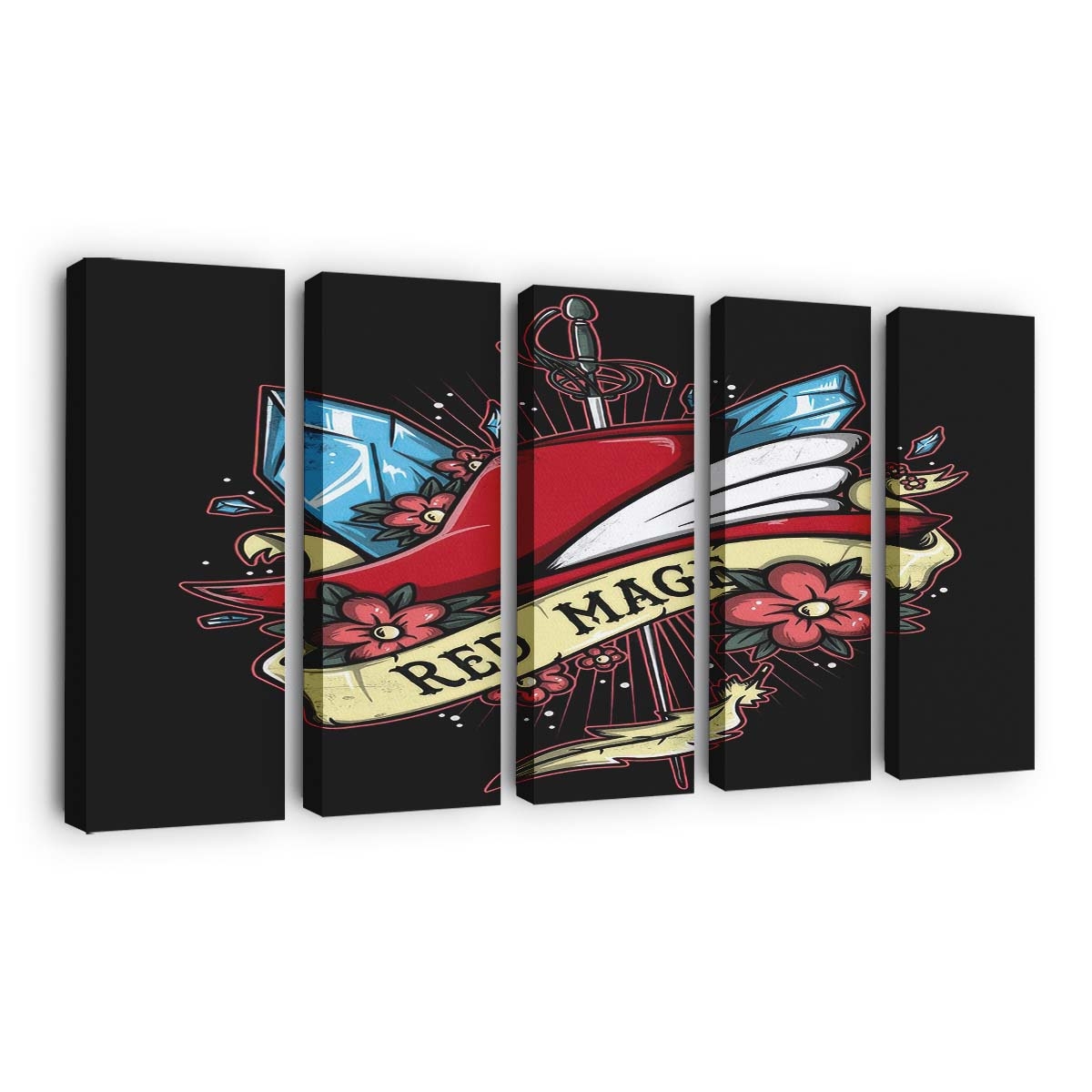 Rote Magische Künste Leinwandbilder - Wanddeko red magical arts standard v2