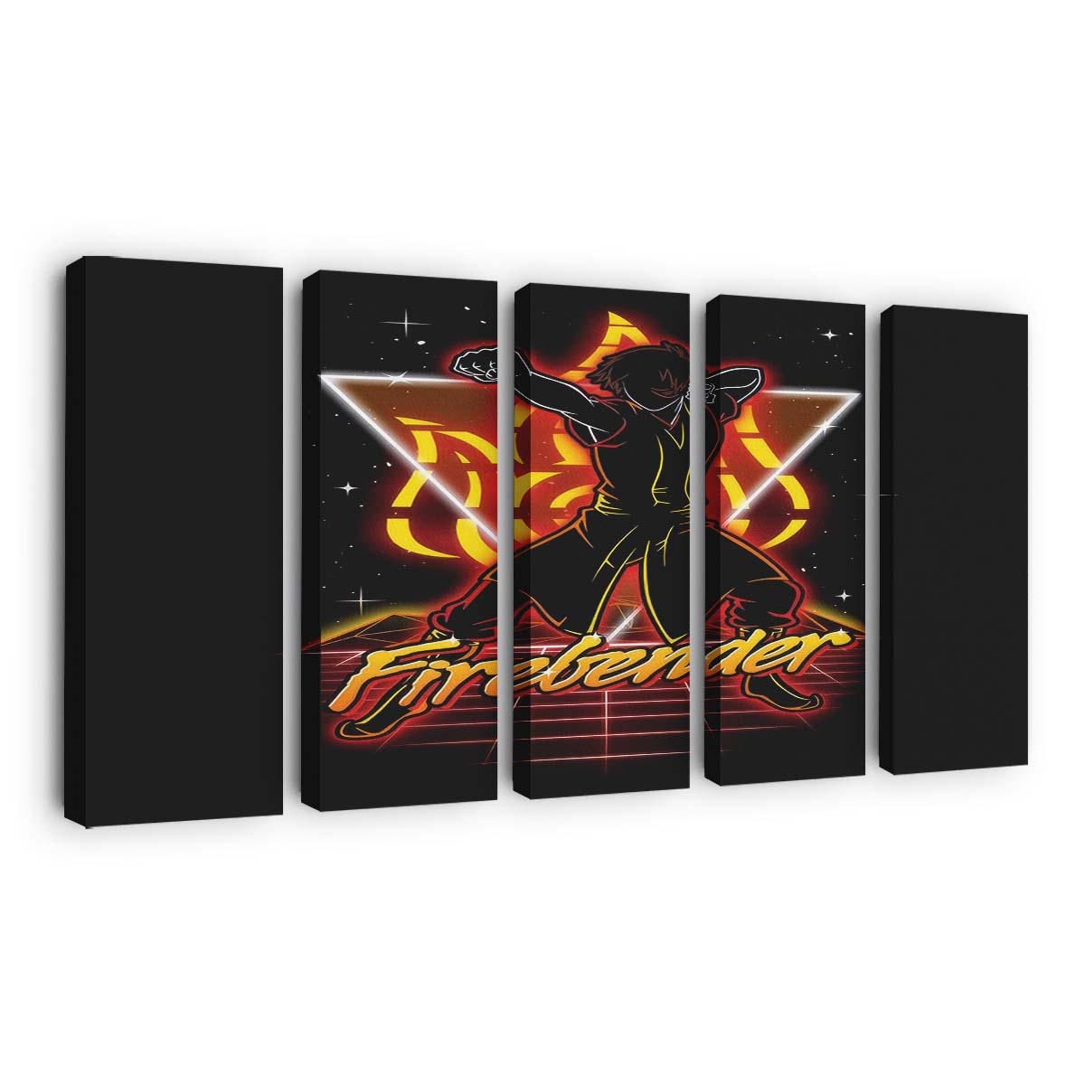 Retro Feuerbändiger Leinwandbilder - Wanddeko retro firebender standard v2