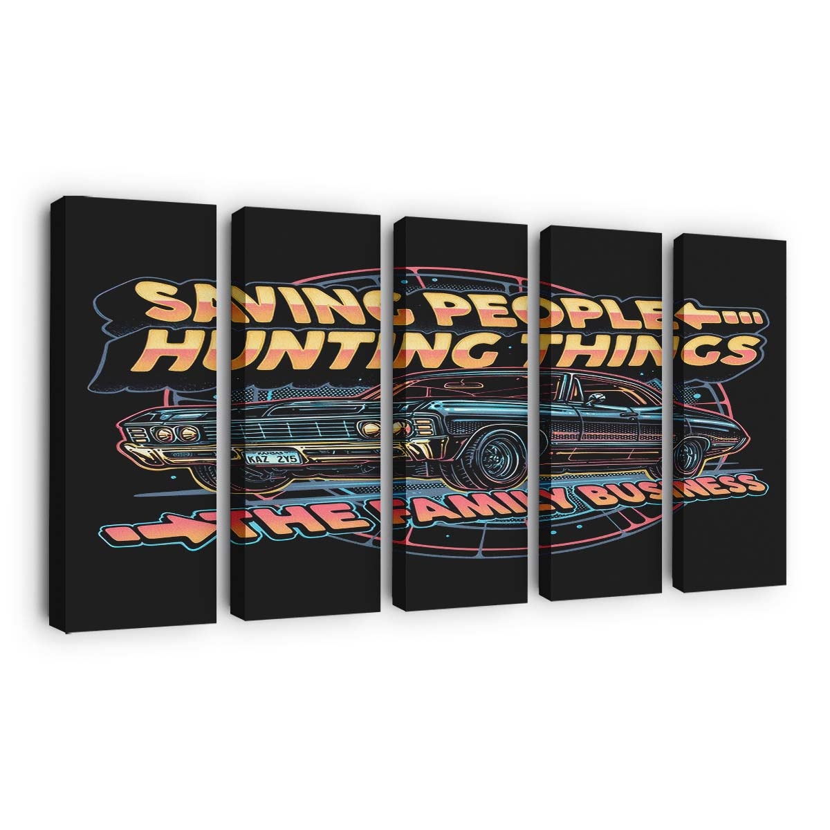 Rette Menschen, die Dinge jagen Leinwandbilder - Wanddeko saving people hunting things standard v2