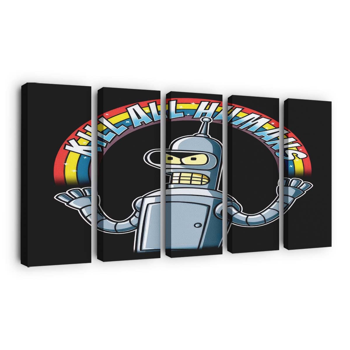 Glänzender Metall-Roboter Leinwandbilder - Wanddeko shiny metal robot standard v2
