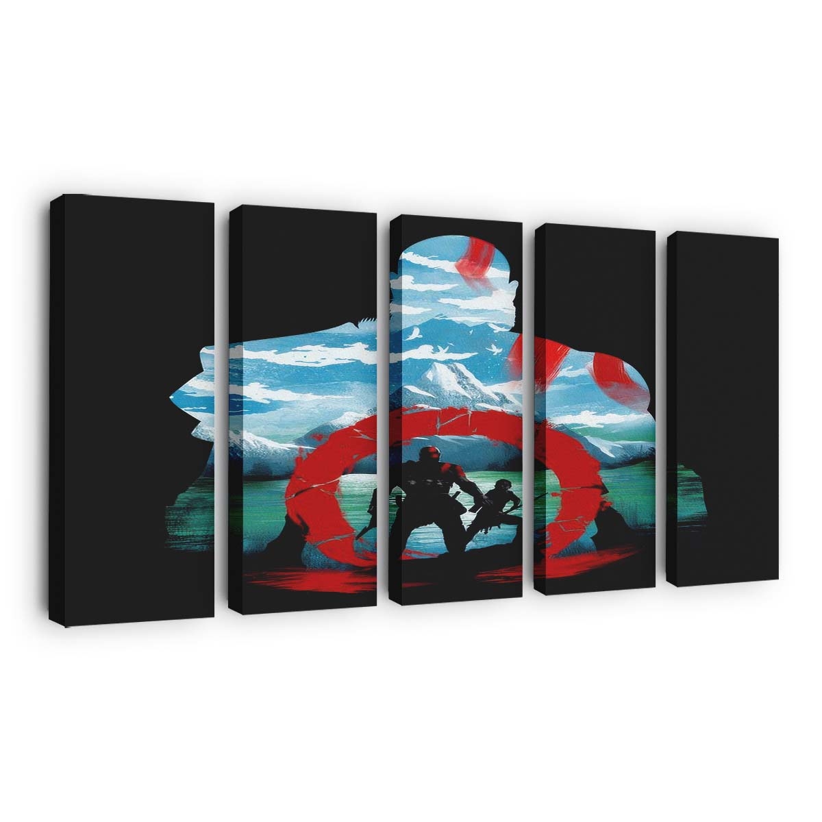 Silhouette eines Gottes Leinwandbilder - Wanddeko silhouette of a god standard v2