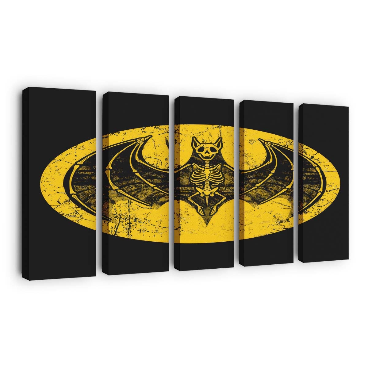 Skelett-Fledermaus-Signal Leinwandbilder - Wanddeko skeleton bat signal standard v2