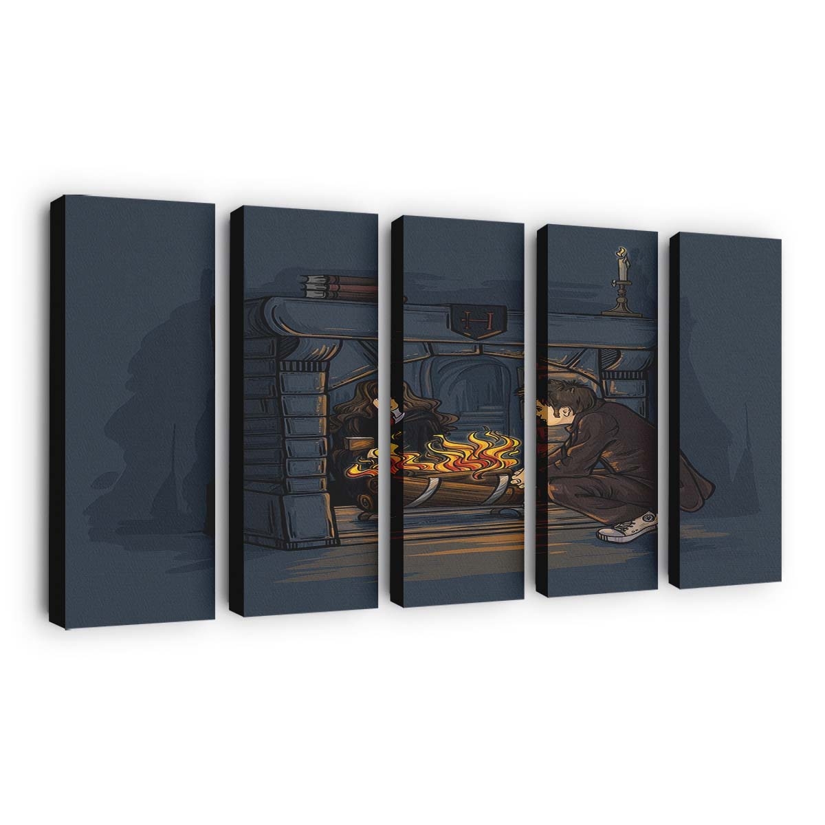 Die Hexe im Kamin Leinwandbilder - Wanddeko the witch in the fireplace standard v2