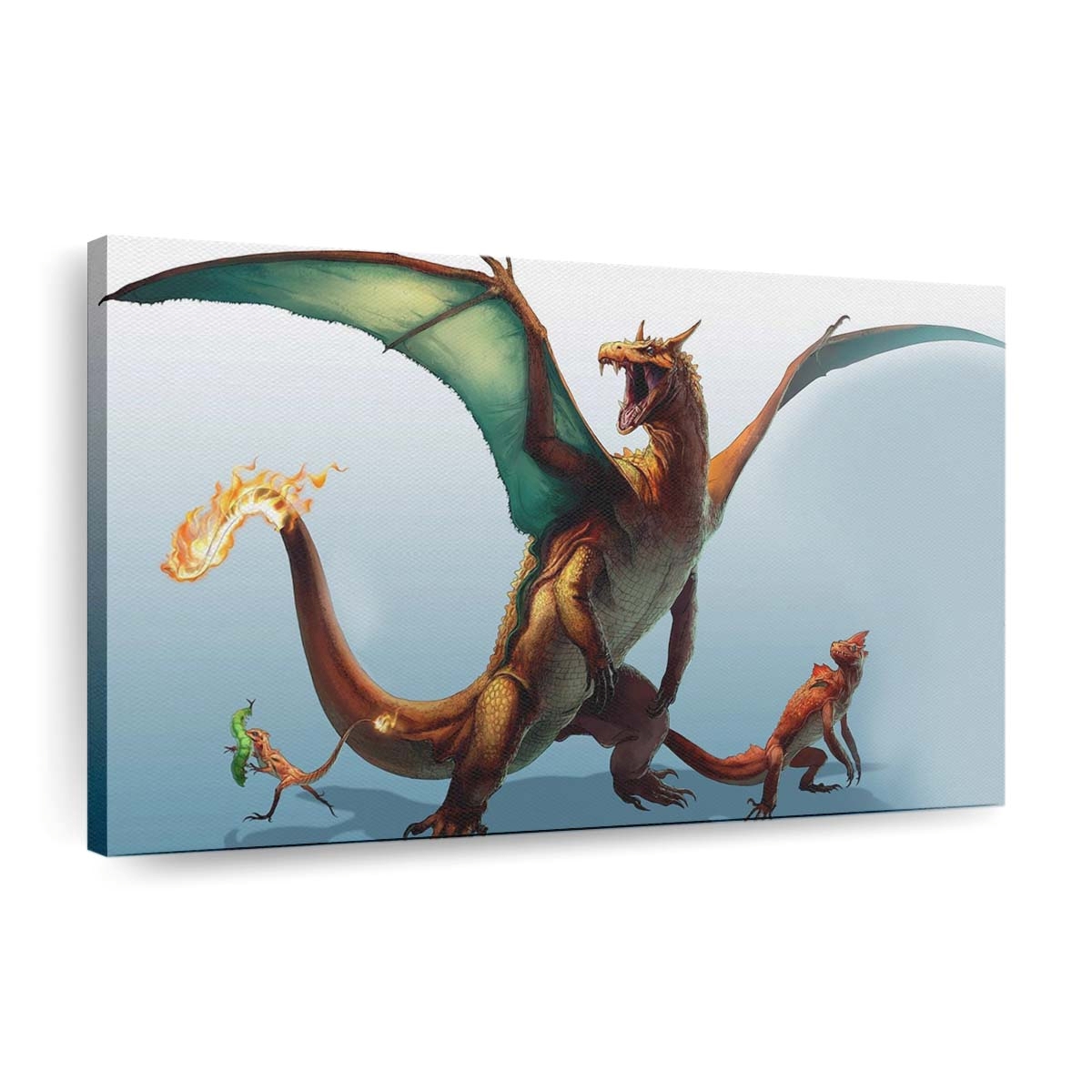 illustrationpok mondragoncharizardcharmandercharmeleon