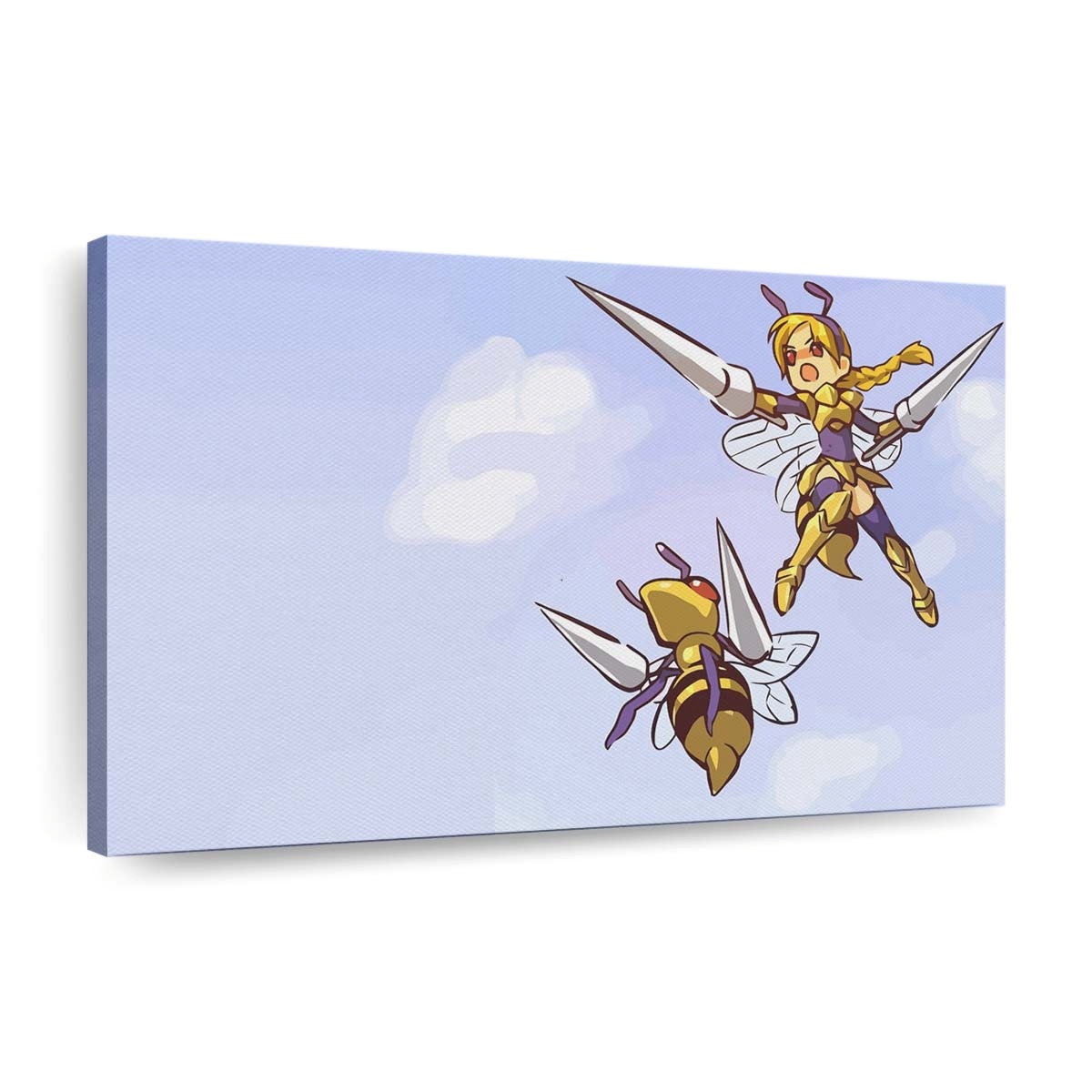 illustrationpok moninsectcartoonhitecflower