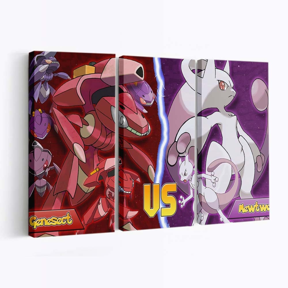 Anime Pokemon Mewtwo Leinwandbilder – Wandbilder 1920x1080