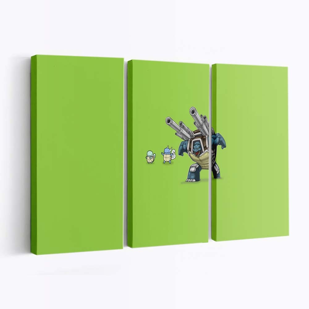 Pokemon Simple Green Leinwandbilder – Wandbilder 1920x1080