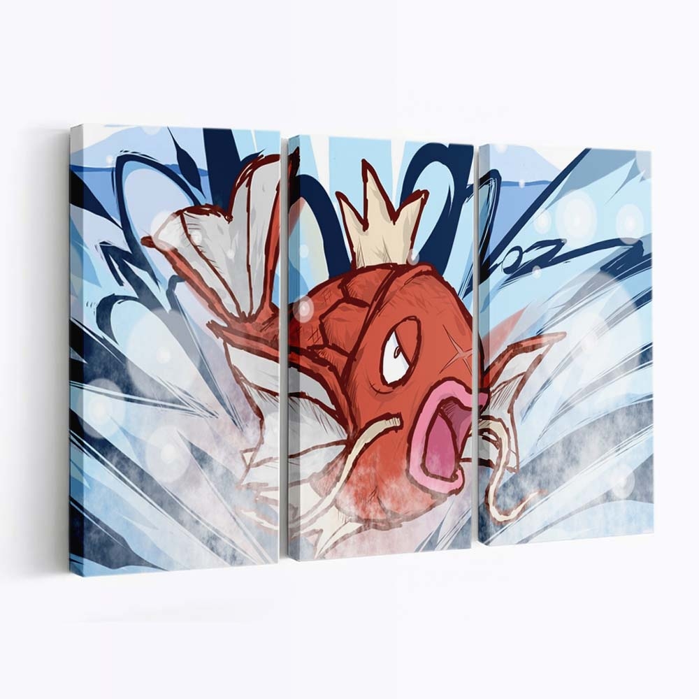 Anime Art Fish Cartoon Magikarp Leinwandbilder – Wandbilder illustrationanimeartfishcartoonmagikarp