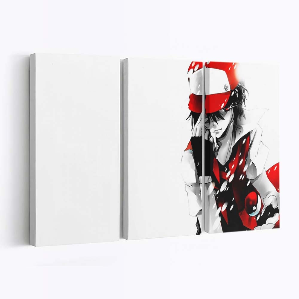 Anime Cartoon Machine Red Character Red Pokemon Leinwandbilder – Wandbilder illustrationanimecartoonmachinered characterred pokemon