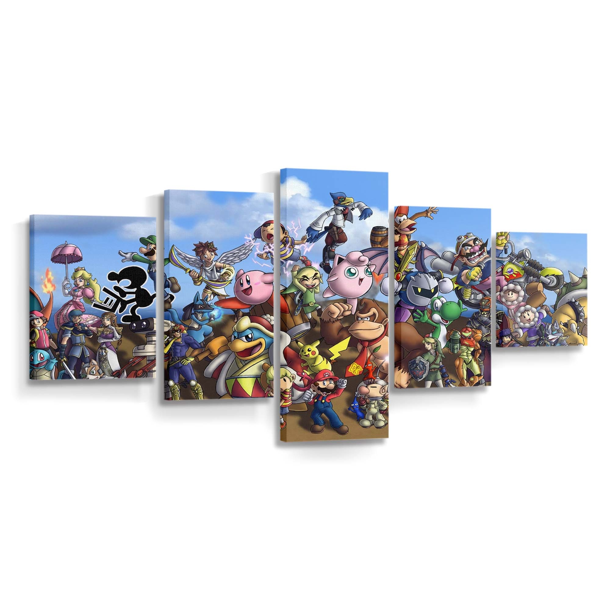 Aran Pokemon Bros Link Mario Leinwandbilder – Wandbilder 1920x1080