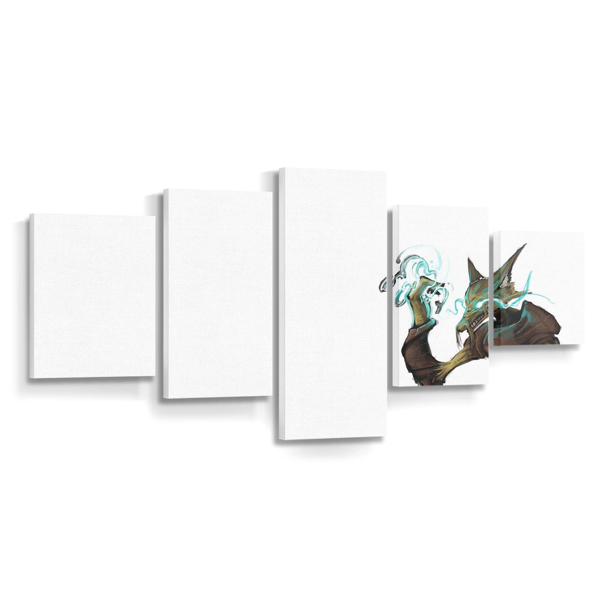 Pokemon Alakazam White Leinwandbilder – Wandbilder 1920x1080