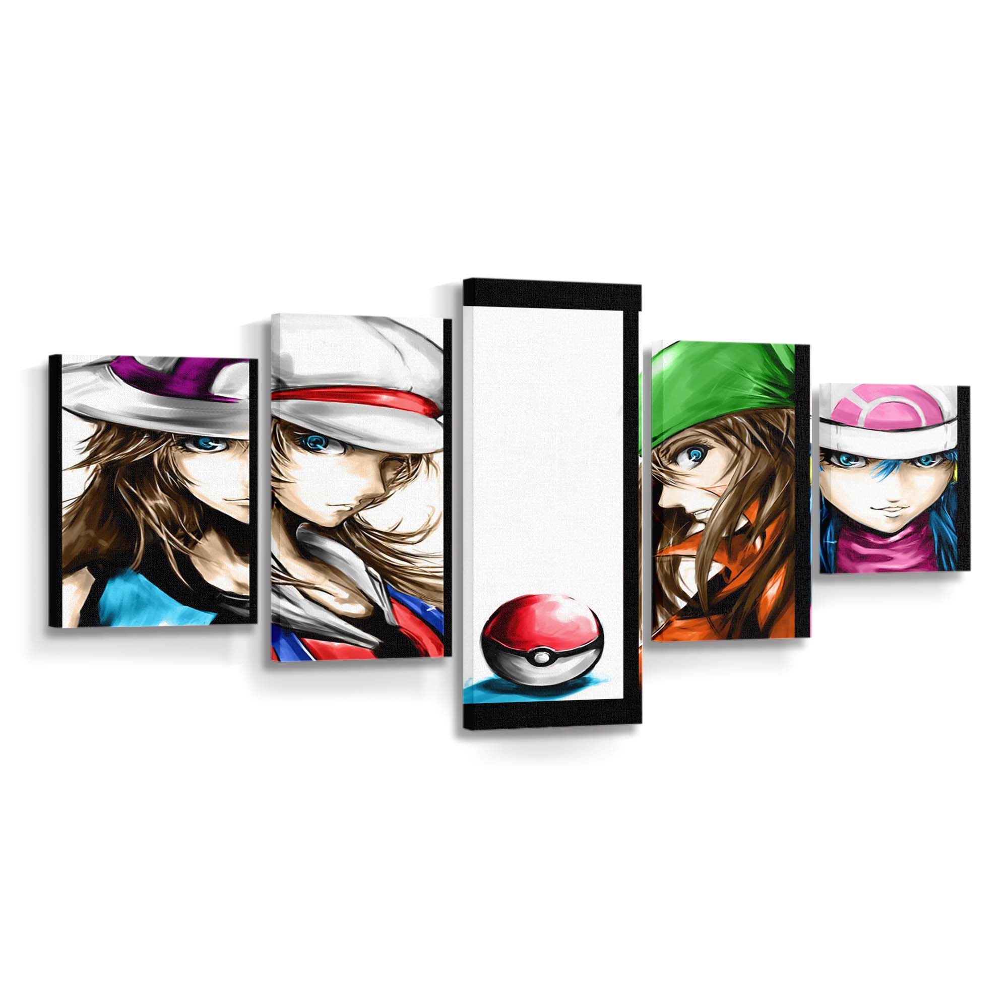 Anime Cartoon Pokemon Anime Girls Collage Leinwandbilder – Wandbilder illustrationanimecartoonpok monanime girlscollage