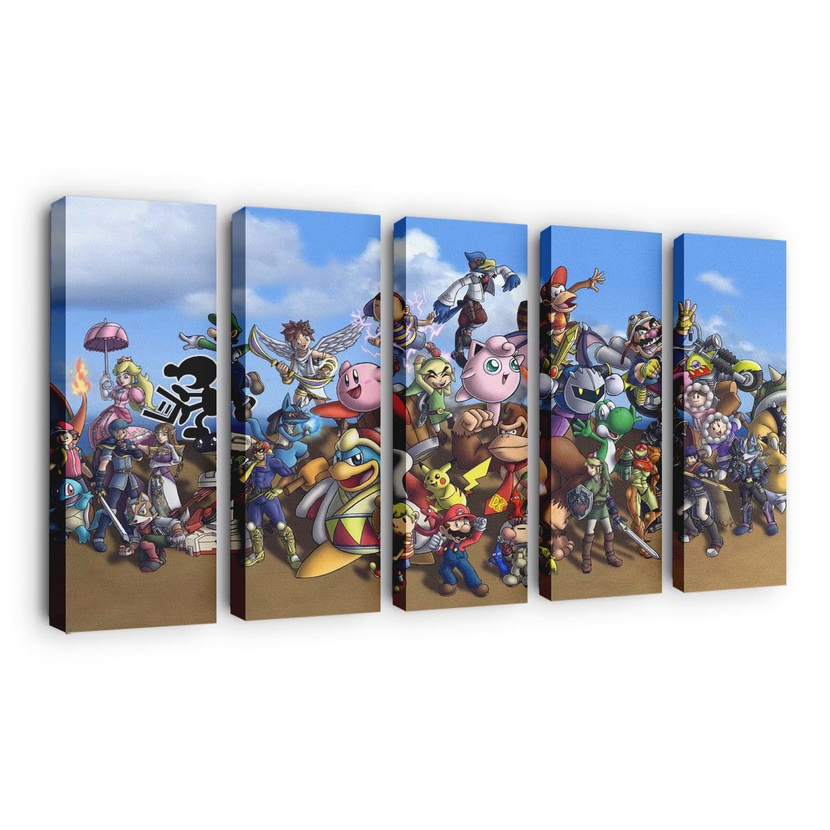 Aran Pokemon Bros Link Mario Leinwandbilder – Wandbilder 1920x1080