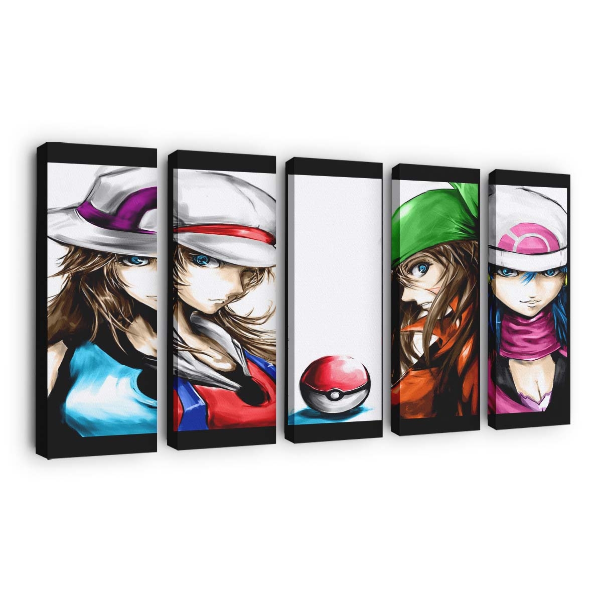 Anime Cartoon Pokemon Anime Girls Collage Leinwandbilder – Wandbilder illustrationanimecartoonpok monanime girlscollage