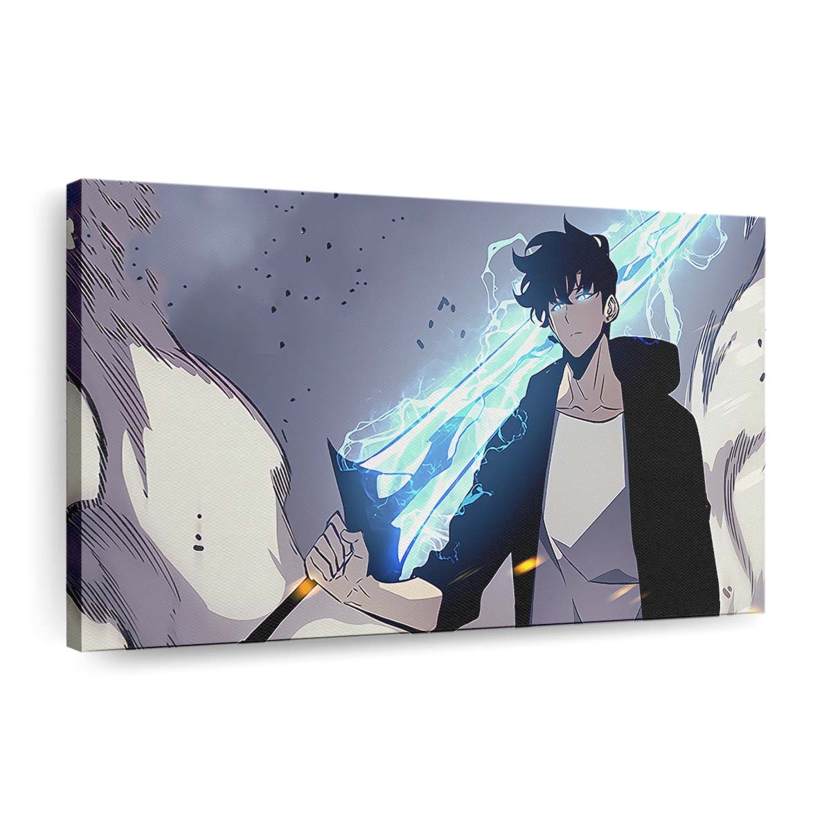 Solo Leveling Sung Jin Woo Sword 17 - Anime Leinwandbild - Wanddeko 5 solo leveling sung jin woo sword 170@5@d