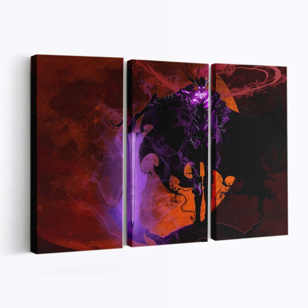 Igris Holding Demon King Longsword Solo - Anime Leinwandbild - Wanddeko igris holding demon king longsword solo