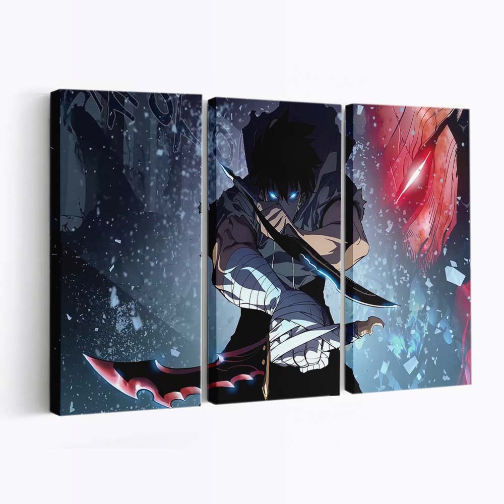 Solo Leveling 8 - Anime Leinwandbild - Wanddeko solo leveling background wallpaper