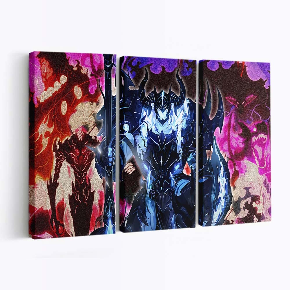 Solo Leveling Introduces Jinwoo'S - Anime Leinwandbild - Wanddeko solo leveling introduces jinwoos