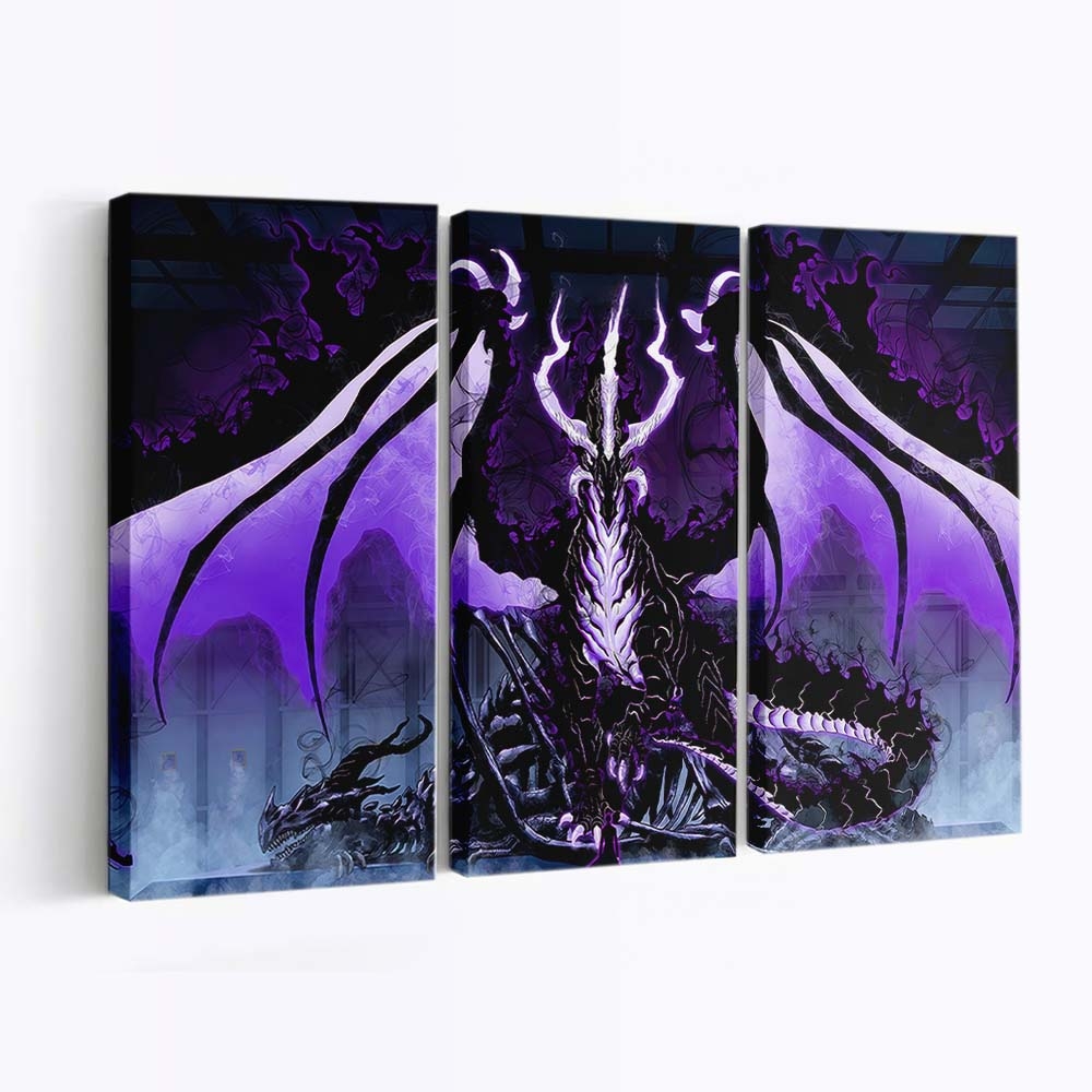 Solo Leveling Kamish Dragon Shadow Summon 146 - Anime Leinwandbild - Wanddeko solo leveling kamish dragon shadow summon 146@5@d