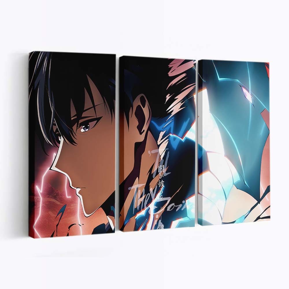 Solo Leveling Sung Jin Woo Igris 163 - Anime Leinwandbild - Wanddeko solo leveling sung jin woo igris 163@5@d