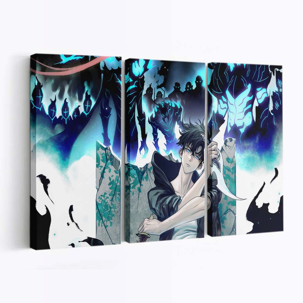 Solo Leveling Sung Jin Woo Shadow Summon 169 - Anime Leinwandbild - Wanddeko solo leveling sung jin woo shadow summon 169@5@d
