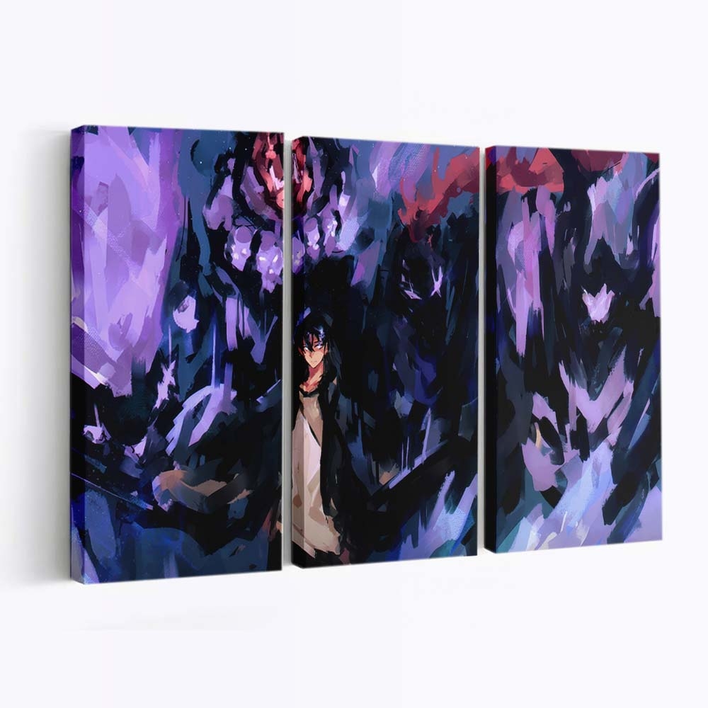 Solo Leveling Sung Jin Woo Shadow Summon 23 - Anime Leinwandbild - Wanddeko solo leveling sung jin woo shadow summon 203@5@d