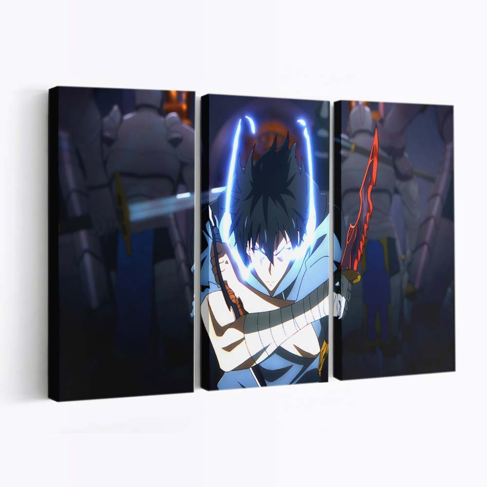 Solo Leveling Sung Jinwoo Dagger 239 - Anime Leinwandbild - Wanddeko solo leveling sung jinwoo dagger 239@5@b