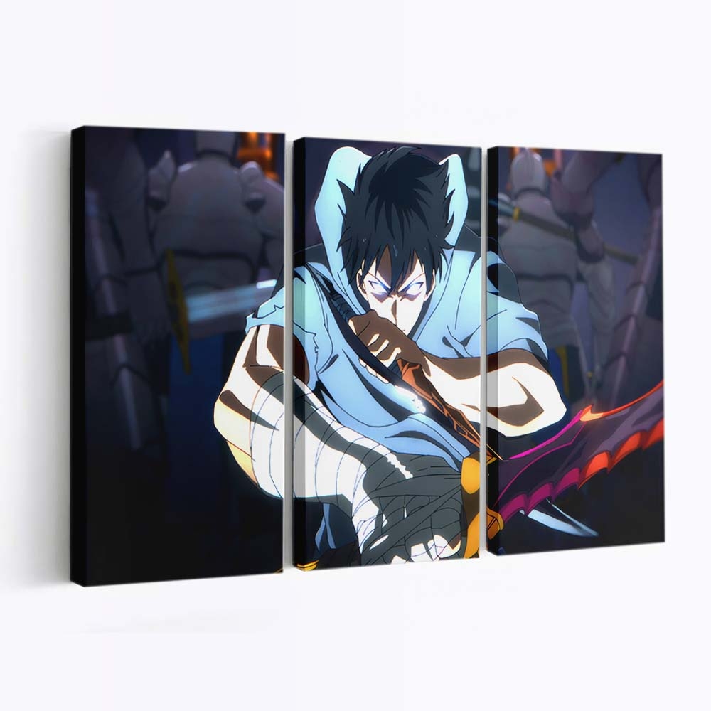 Solo Leveling Sung Jinwoo Dagger 24 - Anime Leinwandbild - Wanddeko solo leveling sung jinwoo dagger 240@5@b