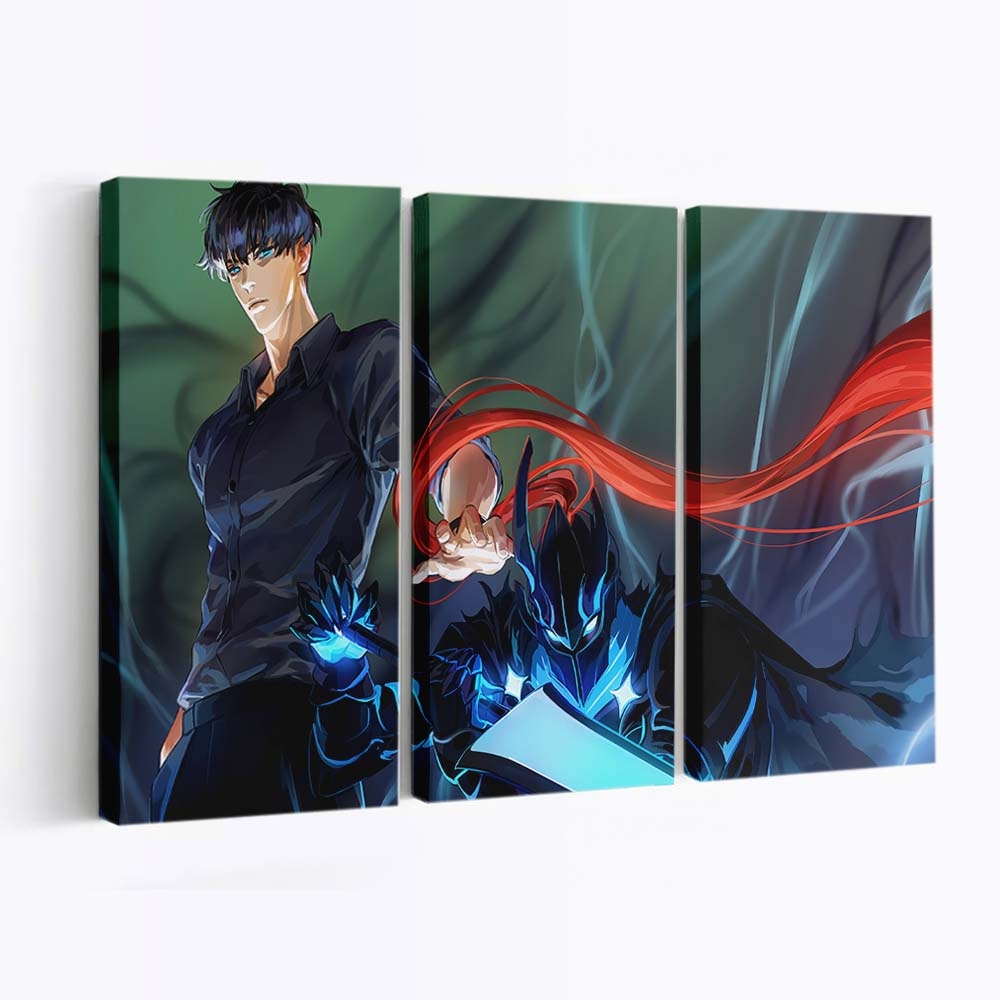 Solo Leveling Sung Jinwoo Igris Shadow 176 - Anime Leinwandbild - Wanddeko solo leveling sung jinwoo igris shadow 176@5@d