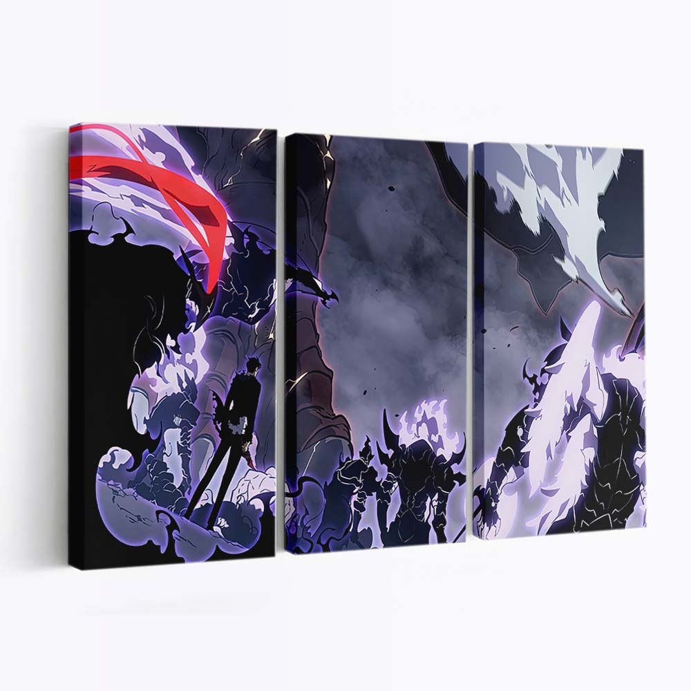 Solo Leveling Sung Jinwoo Shadow 452 - Anime Leinwandbild - Wanddeko solo leveling sung jinwoo shadow 452@0@e