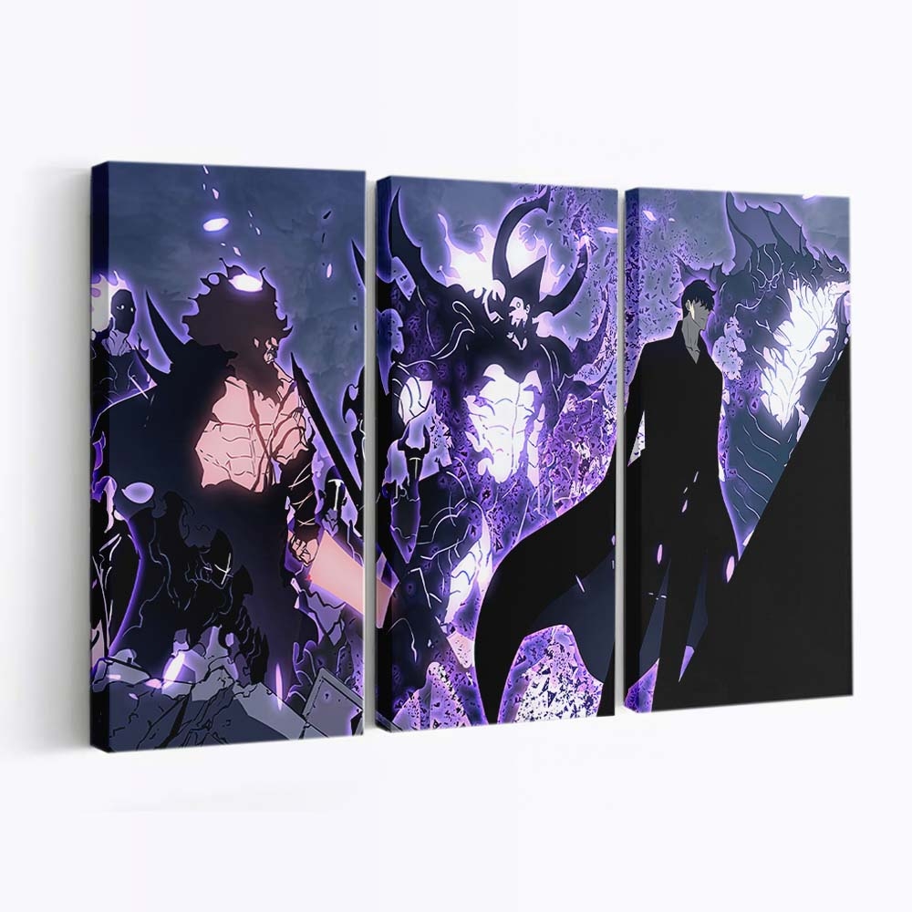 Solo Leveling Sung Jinwoo Shadows 451 - Anime Leinwandbild - Wanddeko solo leveling sung jinwoo shadows 451@0@e