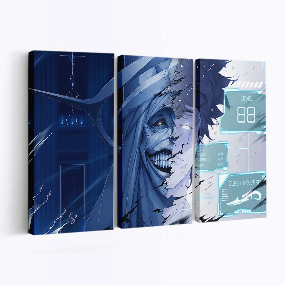 Solo Leveling Sung Jinwoo Statue Of God 142 - Anime Leinwandbild - Wanddeko solo leveling sung jinwoo statue of god 142@2@b